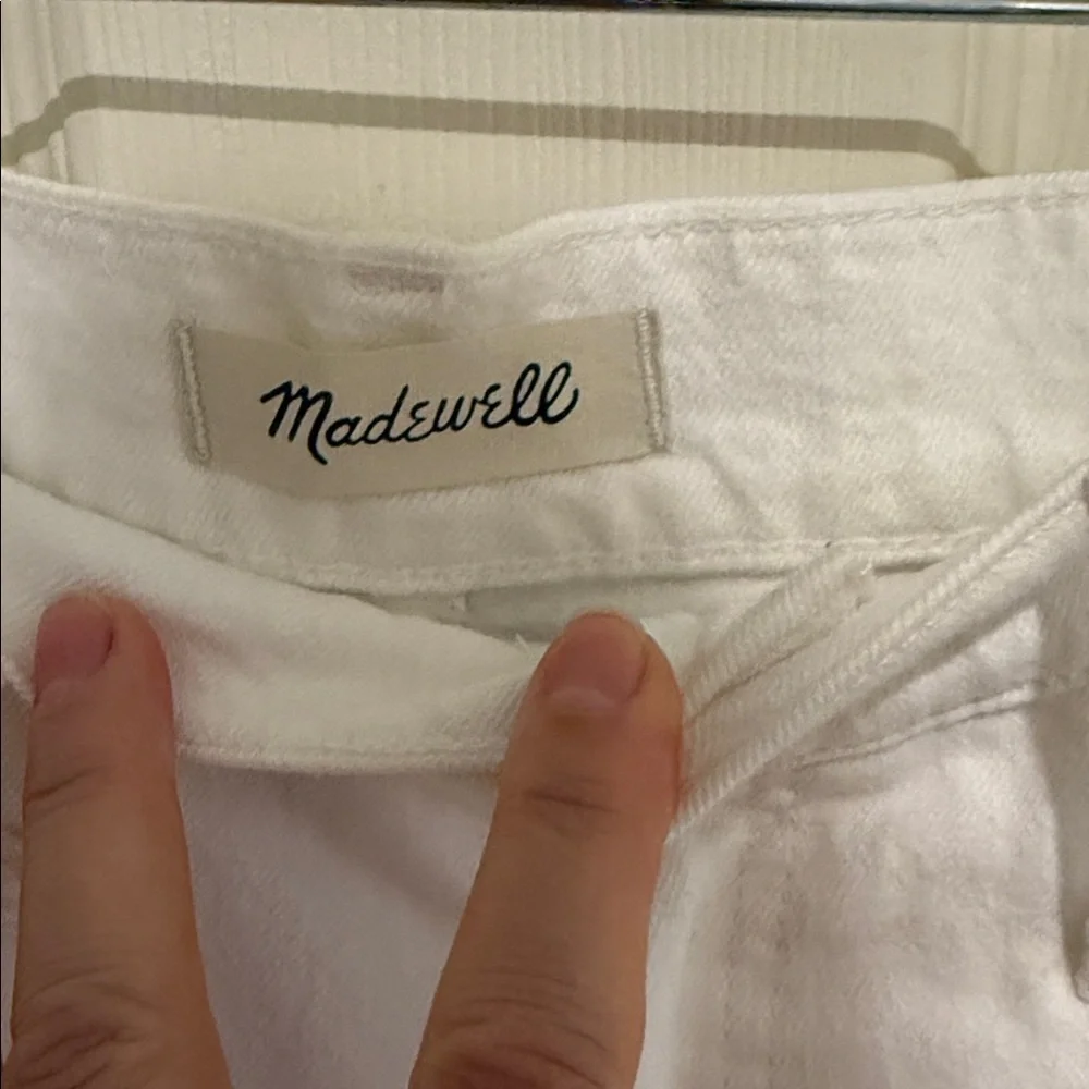 Madewell White Cutoff Denim Shorts